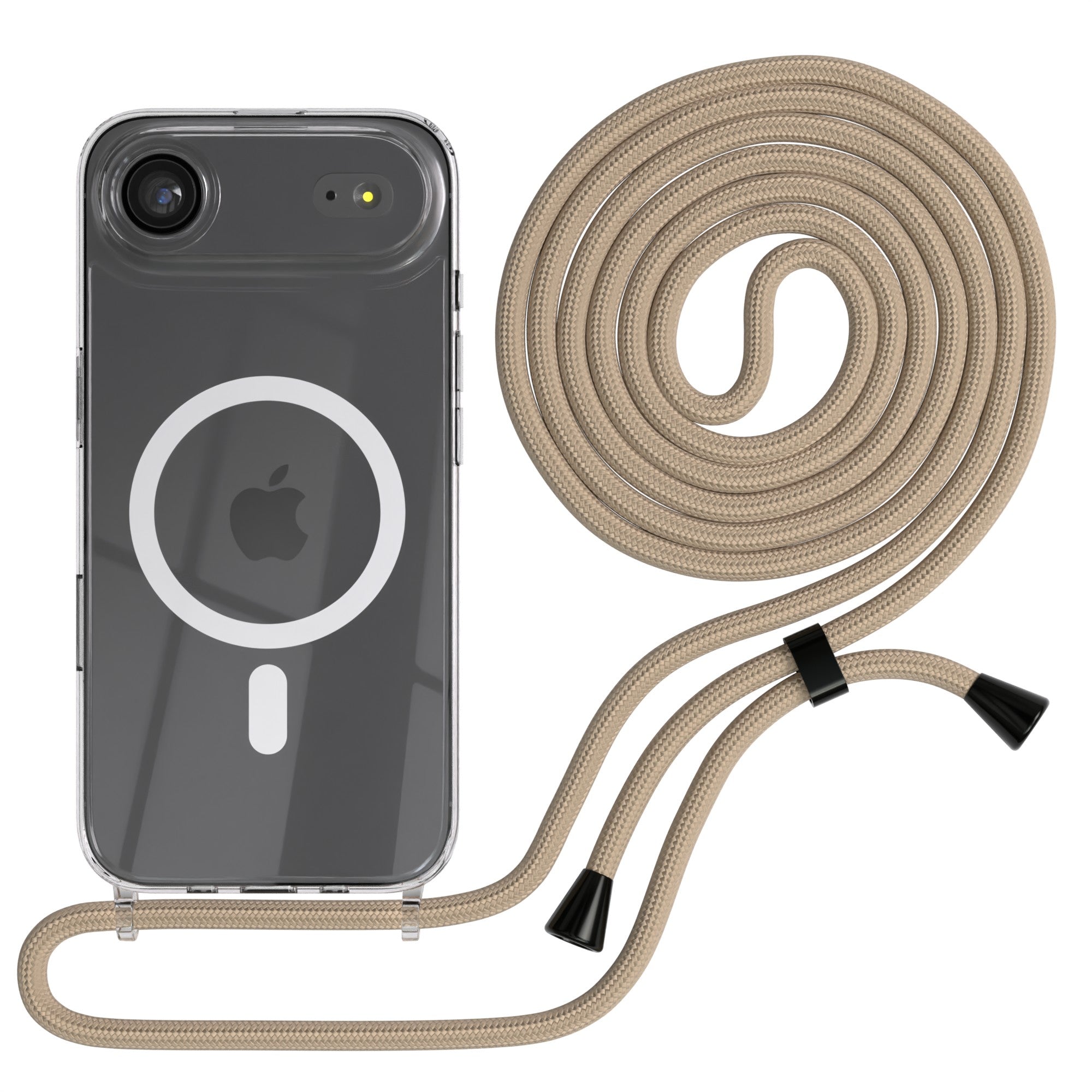 iPhone Air transparente Hülle + Kordel mit MagSafe