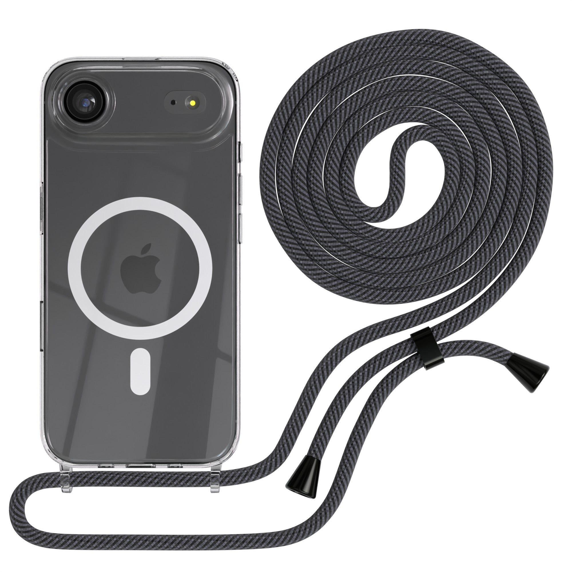 iPhone Air transparente Hülle + Kordel mit MagSafe