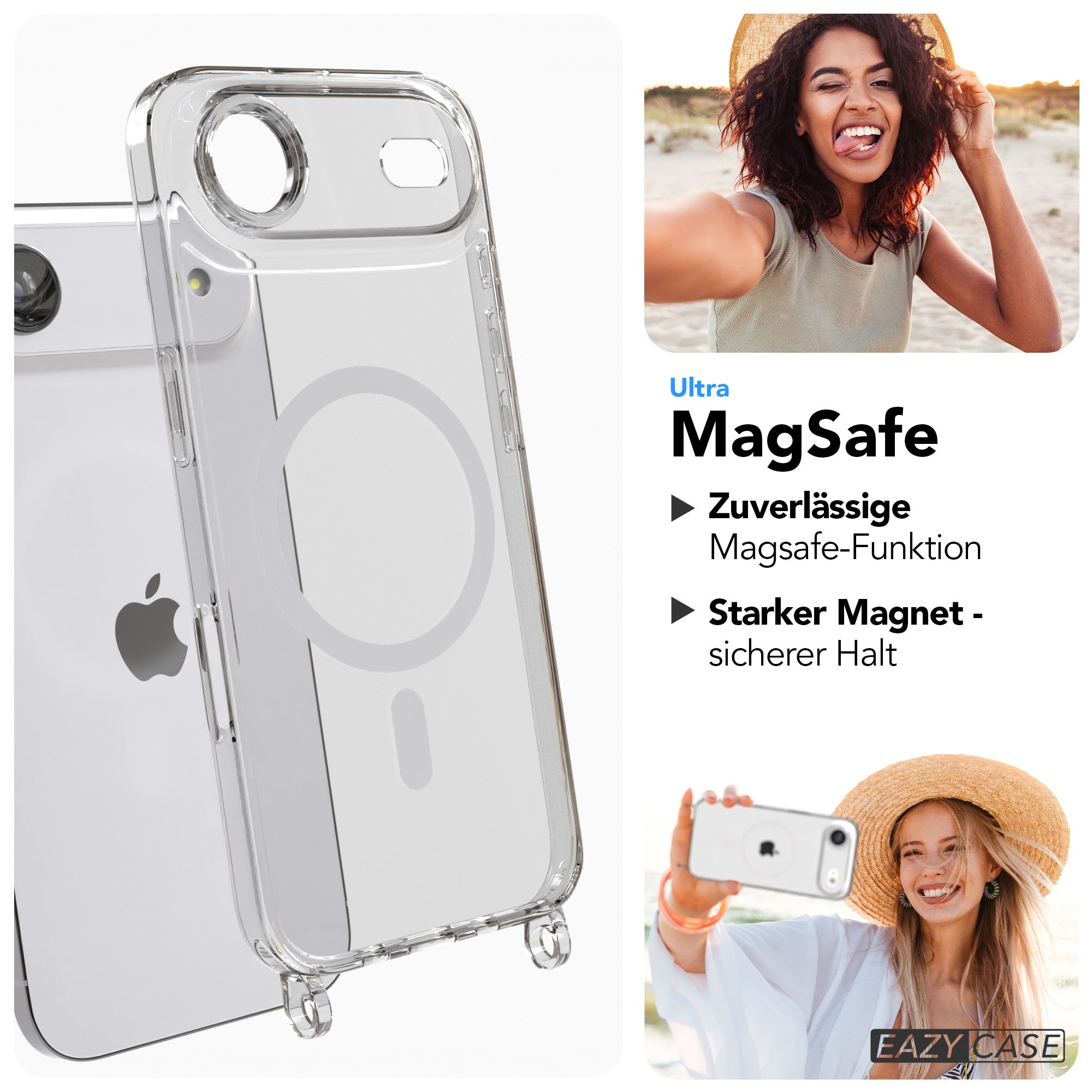 iPhone Air MagSafe Handykette mit verstellbarem Boho Band zum Umhängen 