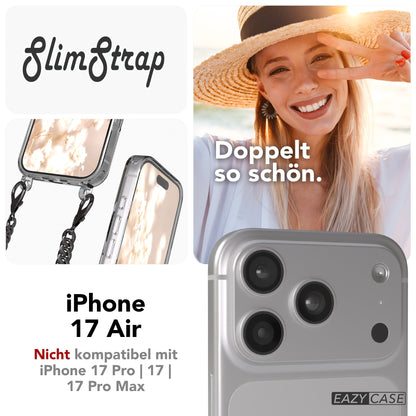 iPhone 17 Pro Hülle mit Metallkette + Schwarze Kordel