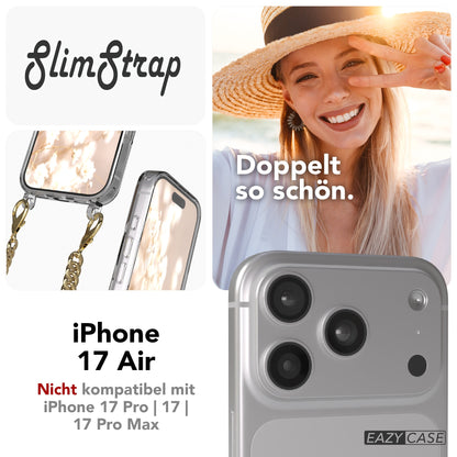 iPhone 17 Pro Hülle mit Metallkette + Schwarze Kordel