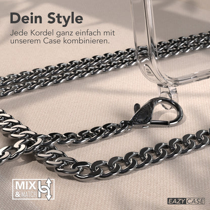 iPhone 17 Pro Hülle mit Metallkette + Schwarze Kordel