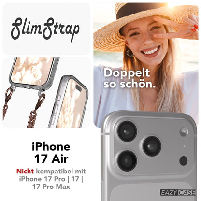 iPhone 17 Pro Hülle mit Metallkette + Schwarze Kordel