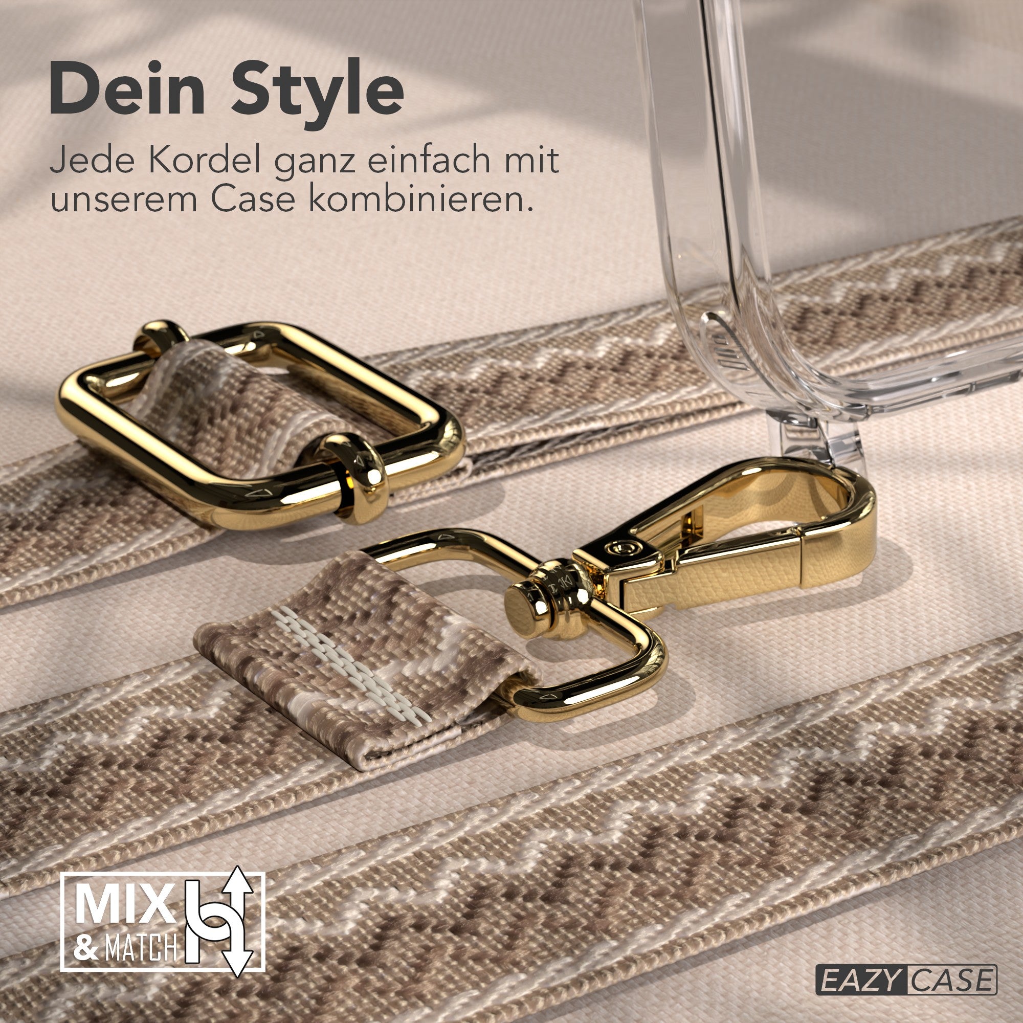 iPhone 17 Pro Handykette mit verstellbarem Boho Band von EAZY CASE 