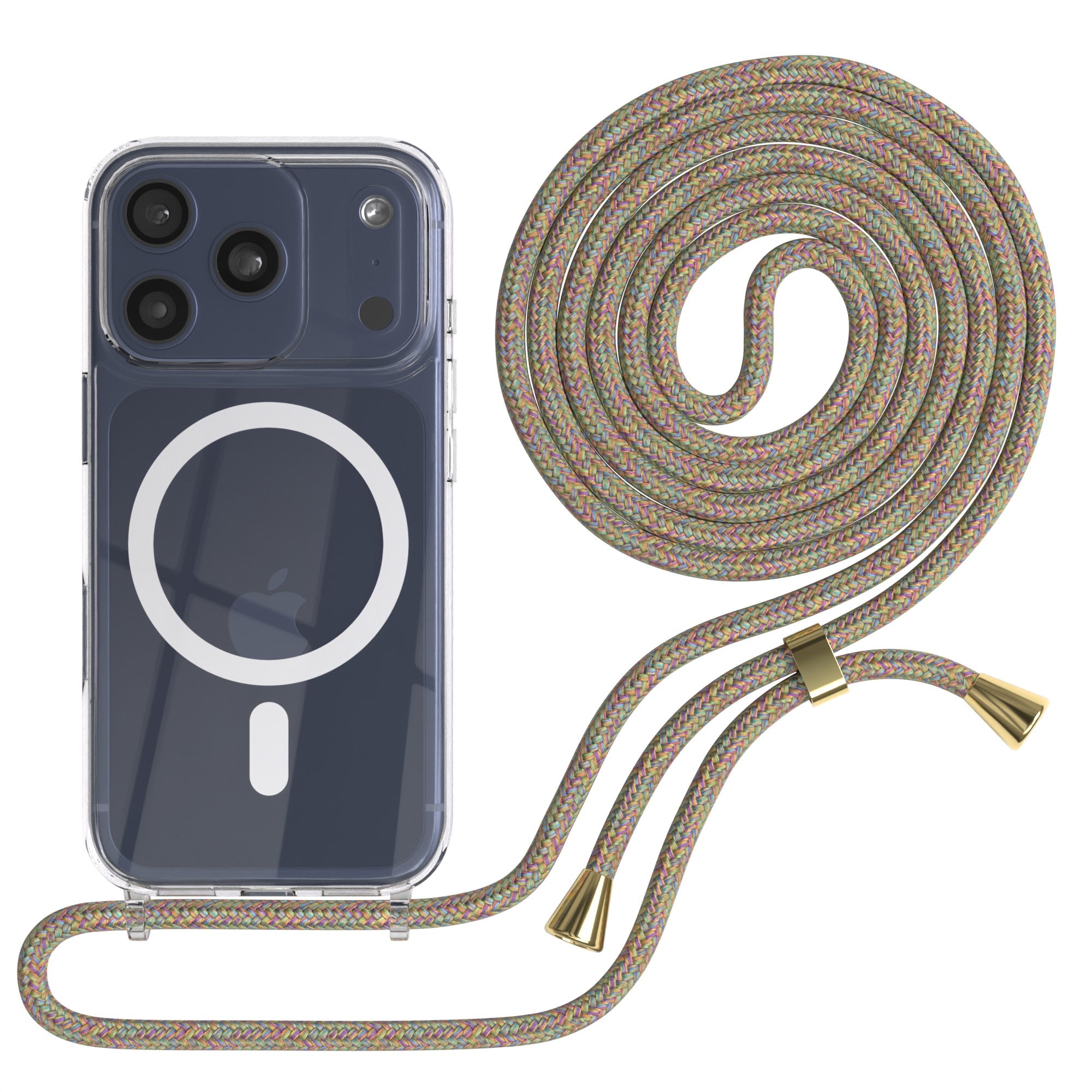 iPhone 17 Pro transparente Hülle + Kordel mit MagSafe