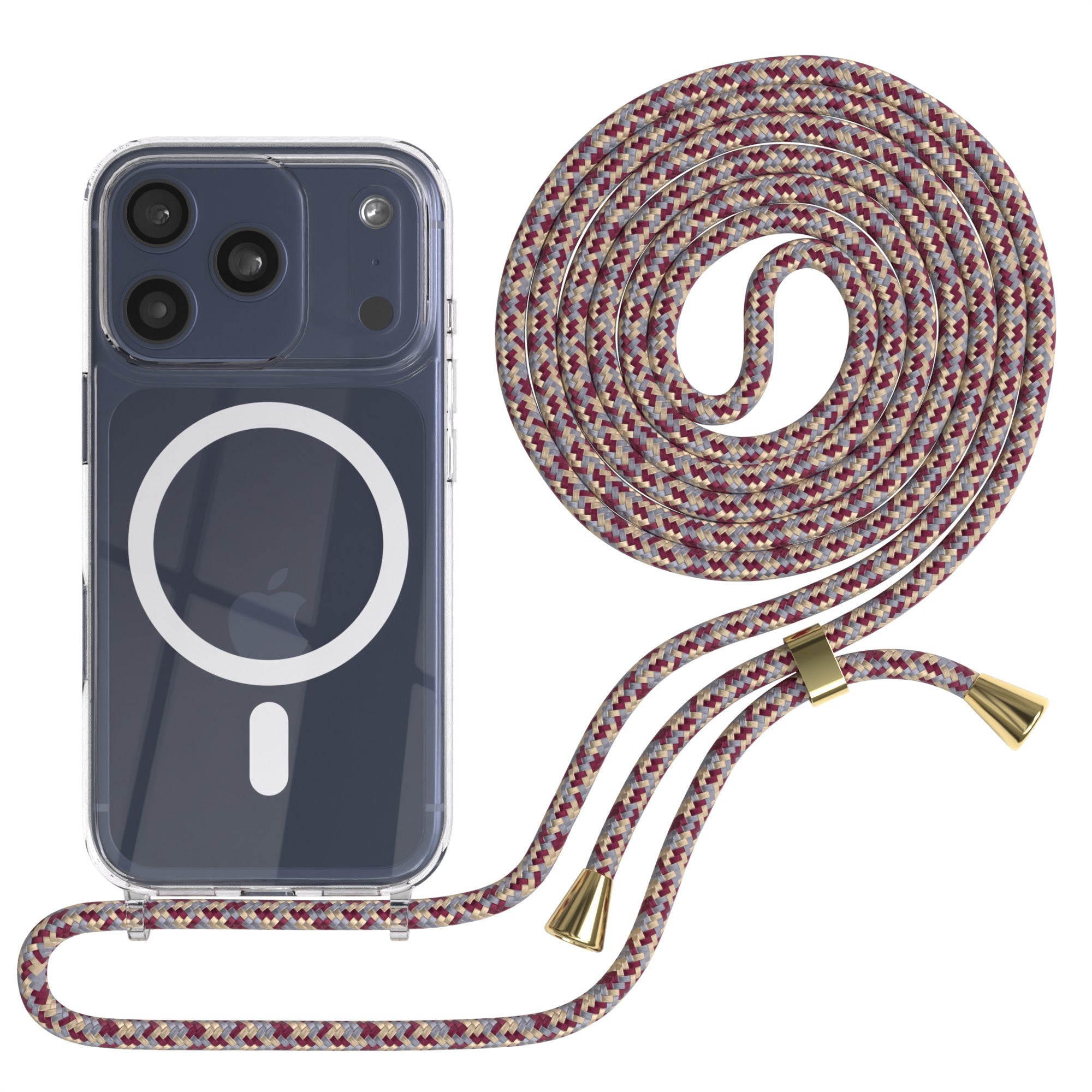 iPhone 17 Pro transparente Hülle + Kordel mit MagSafe