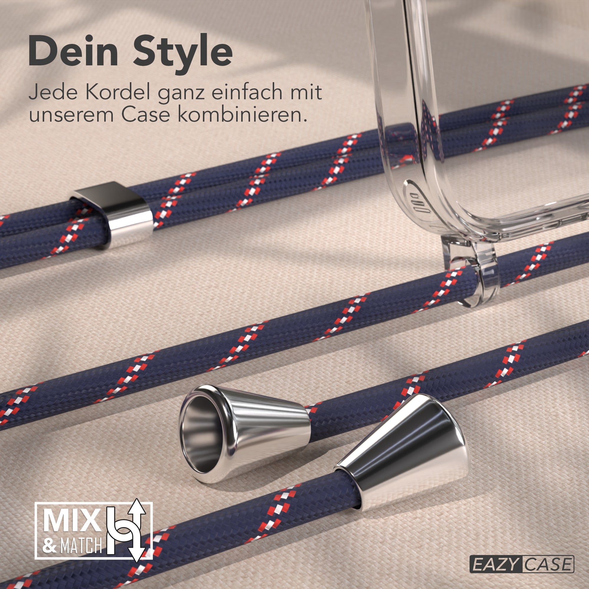 iPhone 17 Pro transparente Hülle + Kordel mit MagSafe