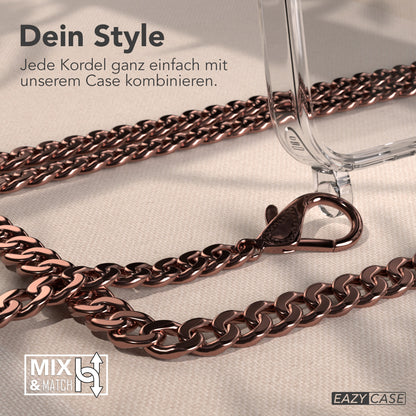 iPhone 17 Pro Hülle mit Metallkette + Schwarze Kordel mit MagSafe