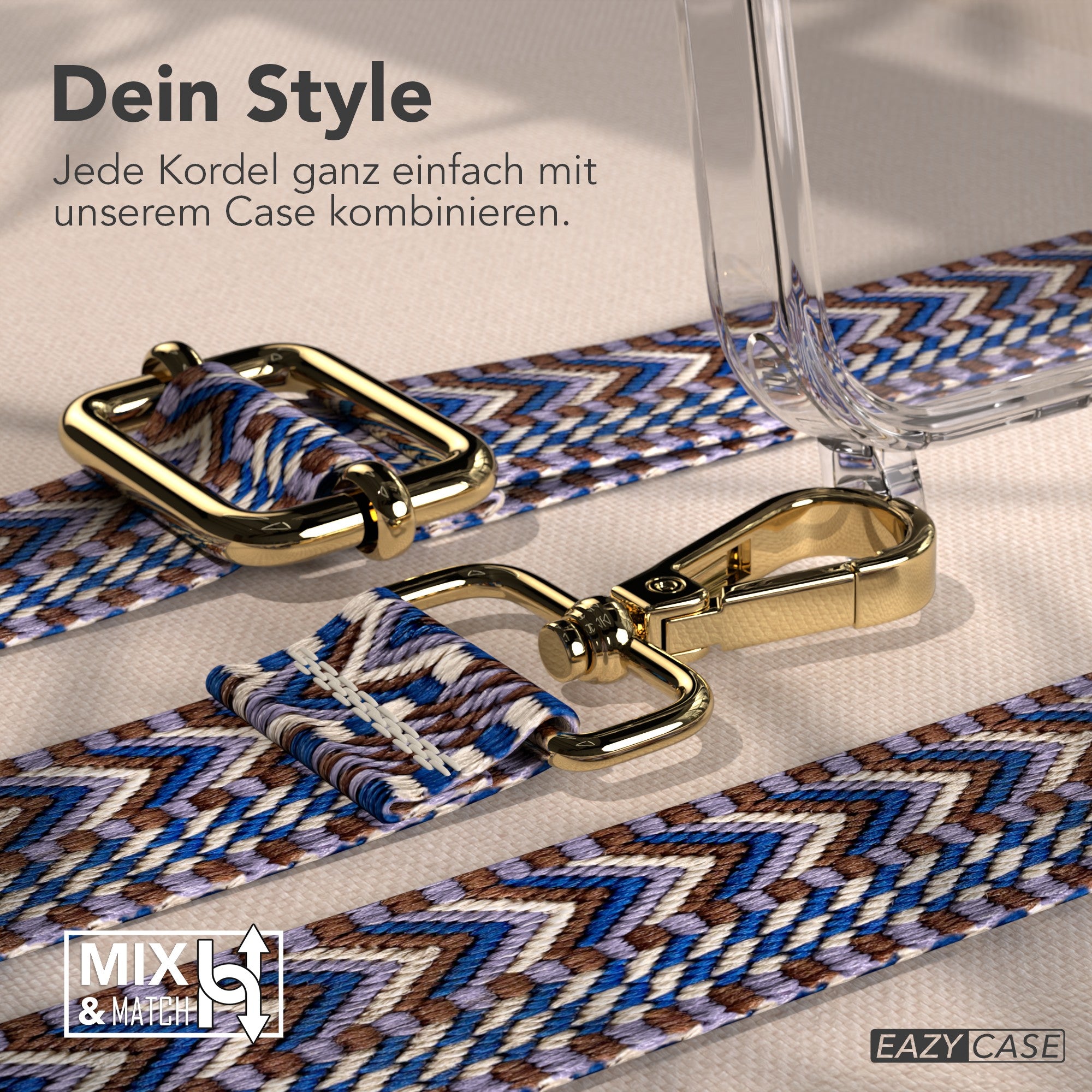 iPhone 17 Pro MagSafe Handykette mit verstellbarem Boho Band EAZY CASE 