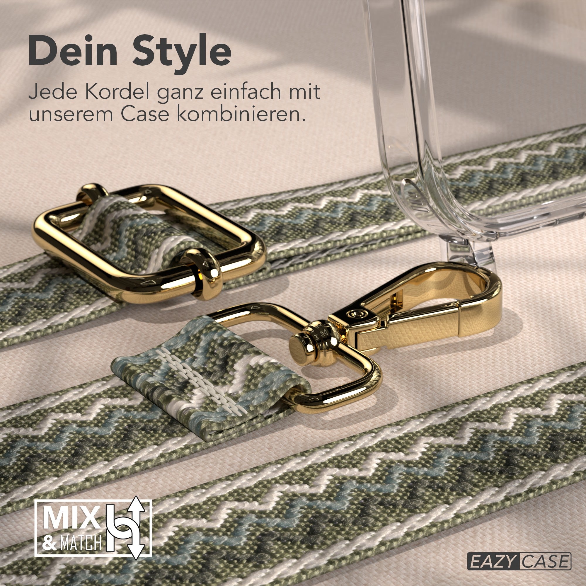 iPhone 17 Pro MagSafe Handykette mit verstellbarem Boho Band EAZY CASE 