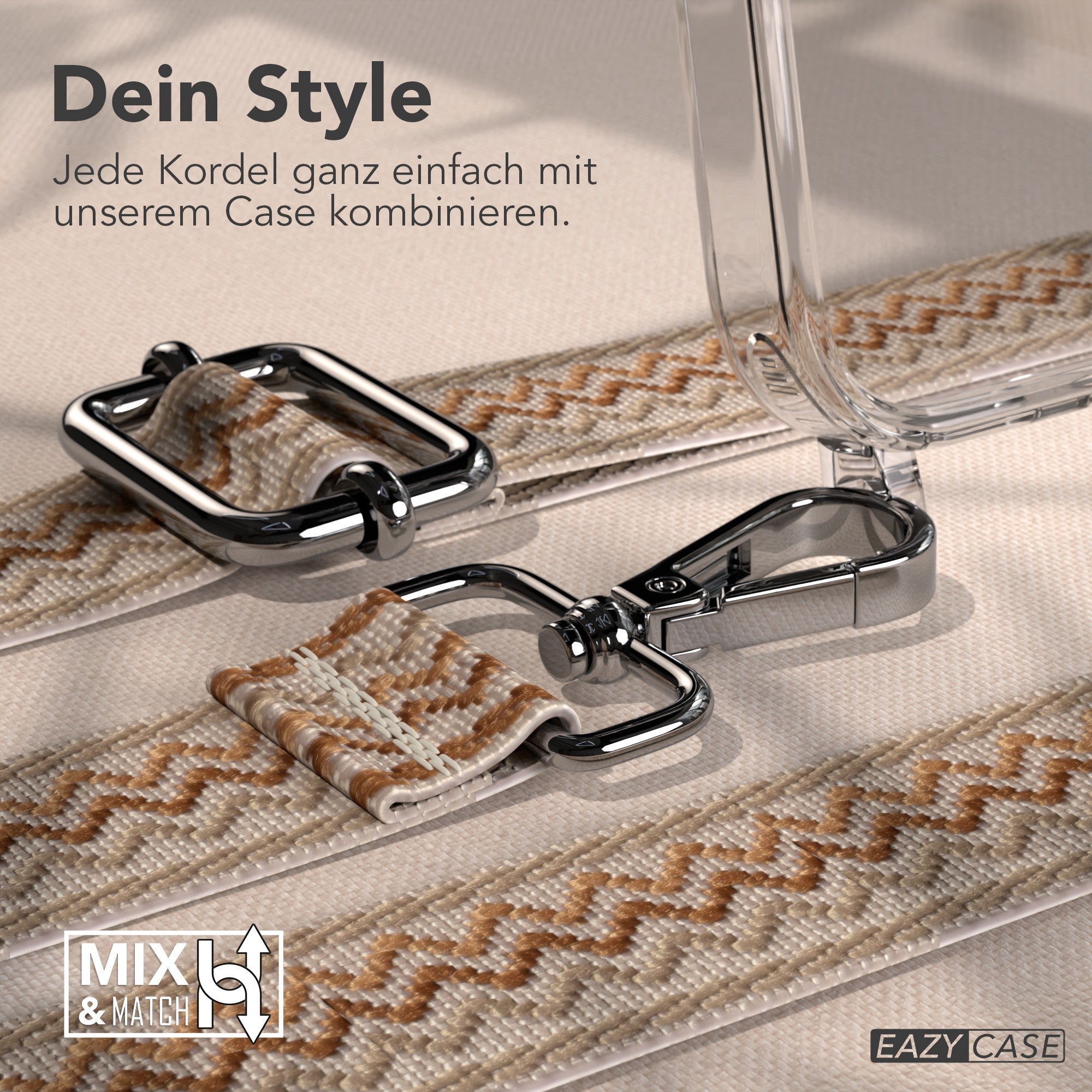 iPhone 17 Pro MagSafe Handykette mit verstellbarem Boho Band EAZY CASE 