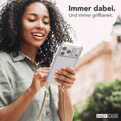 iPhone 17 Pro Max Hülle mit Metallkette + Schwarze Kordel