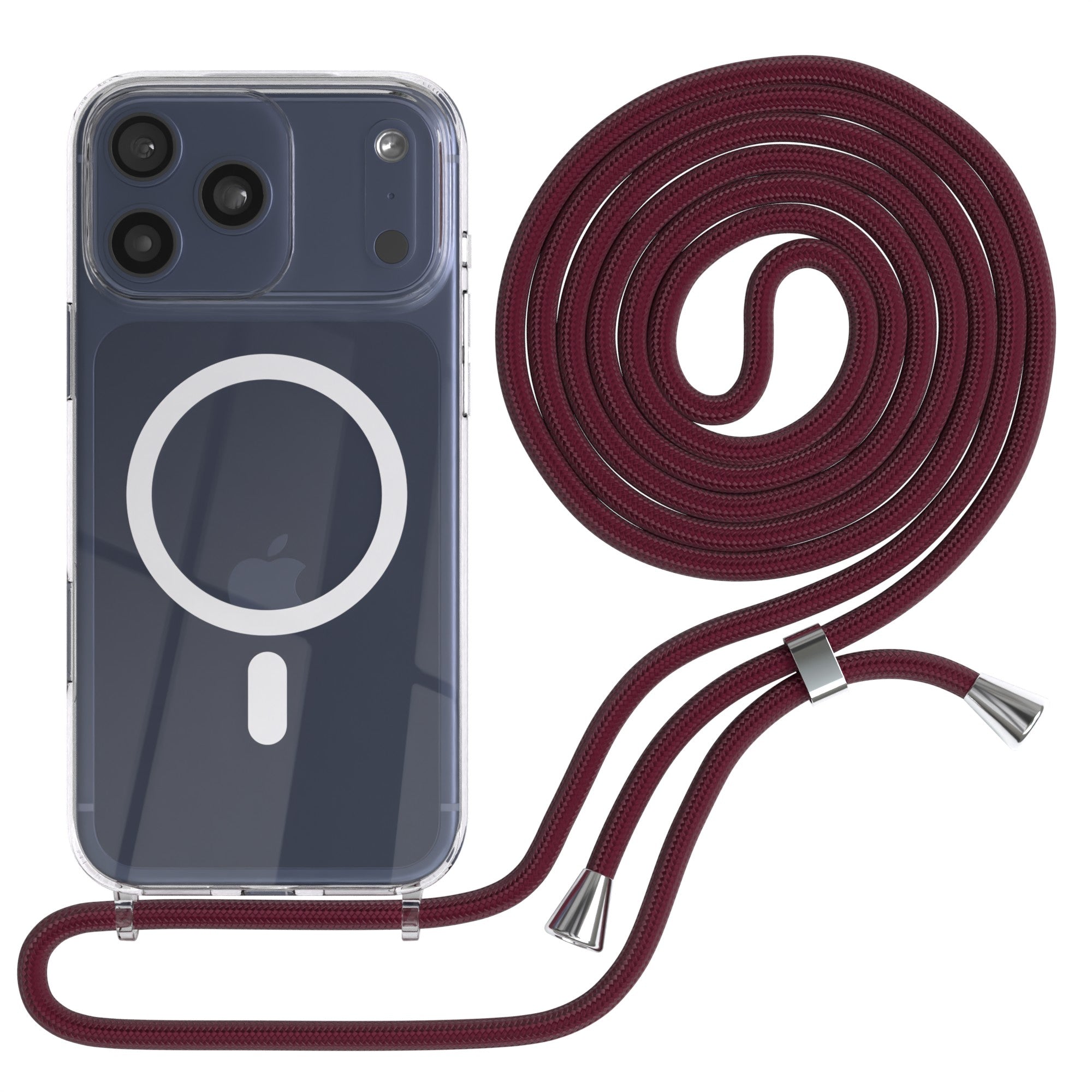 iPhone 17 Pro Max transparente Hülle + Kordel mit MagSafe