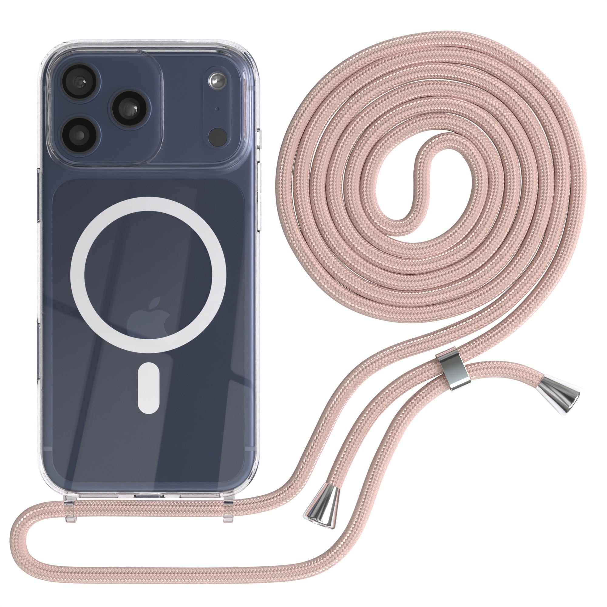 iPhone 17 Pro Max transparente Hülle + Kordel mit MagSafe