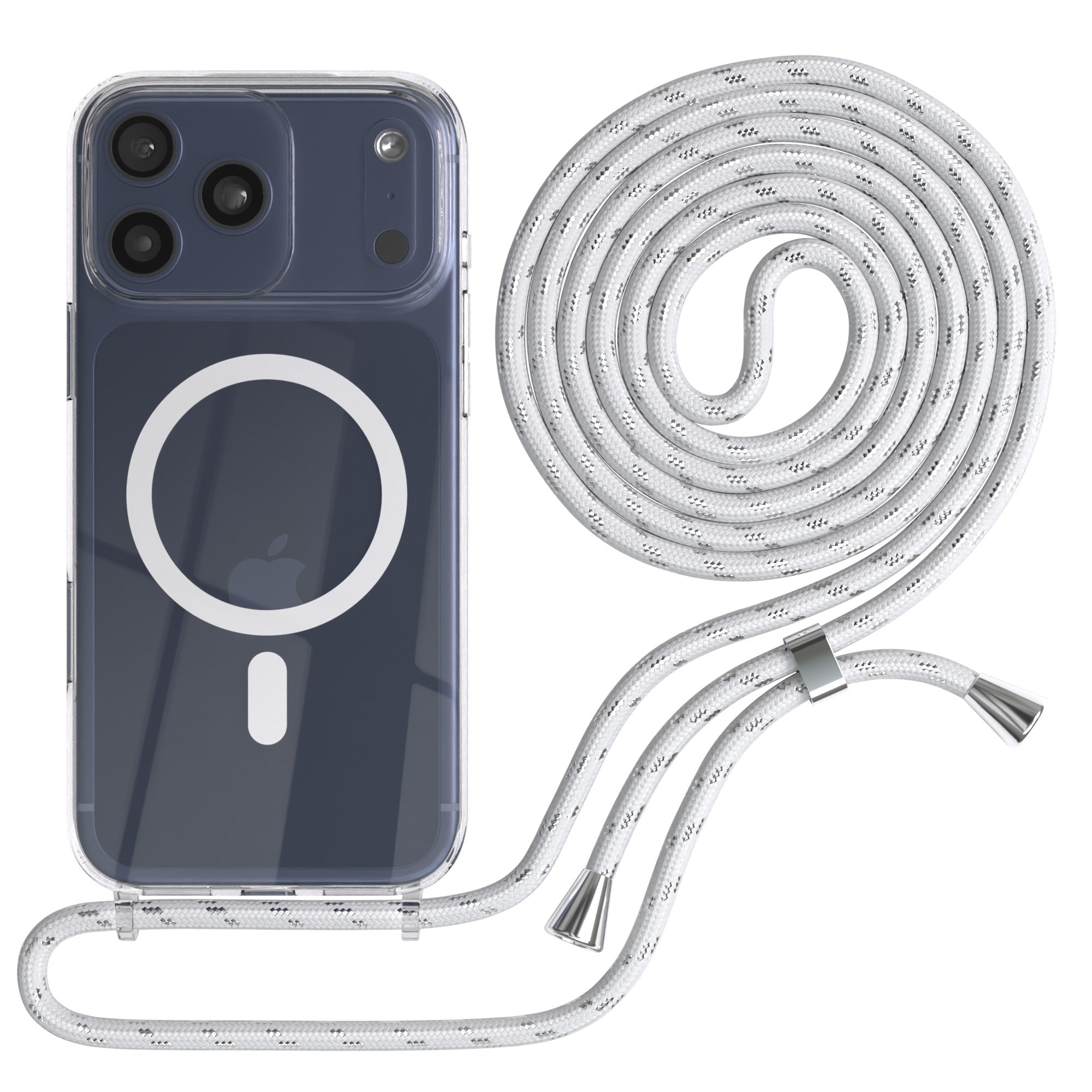 iPhone 17 Pro Max transparente Hülle + Kordel mit MagSafe