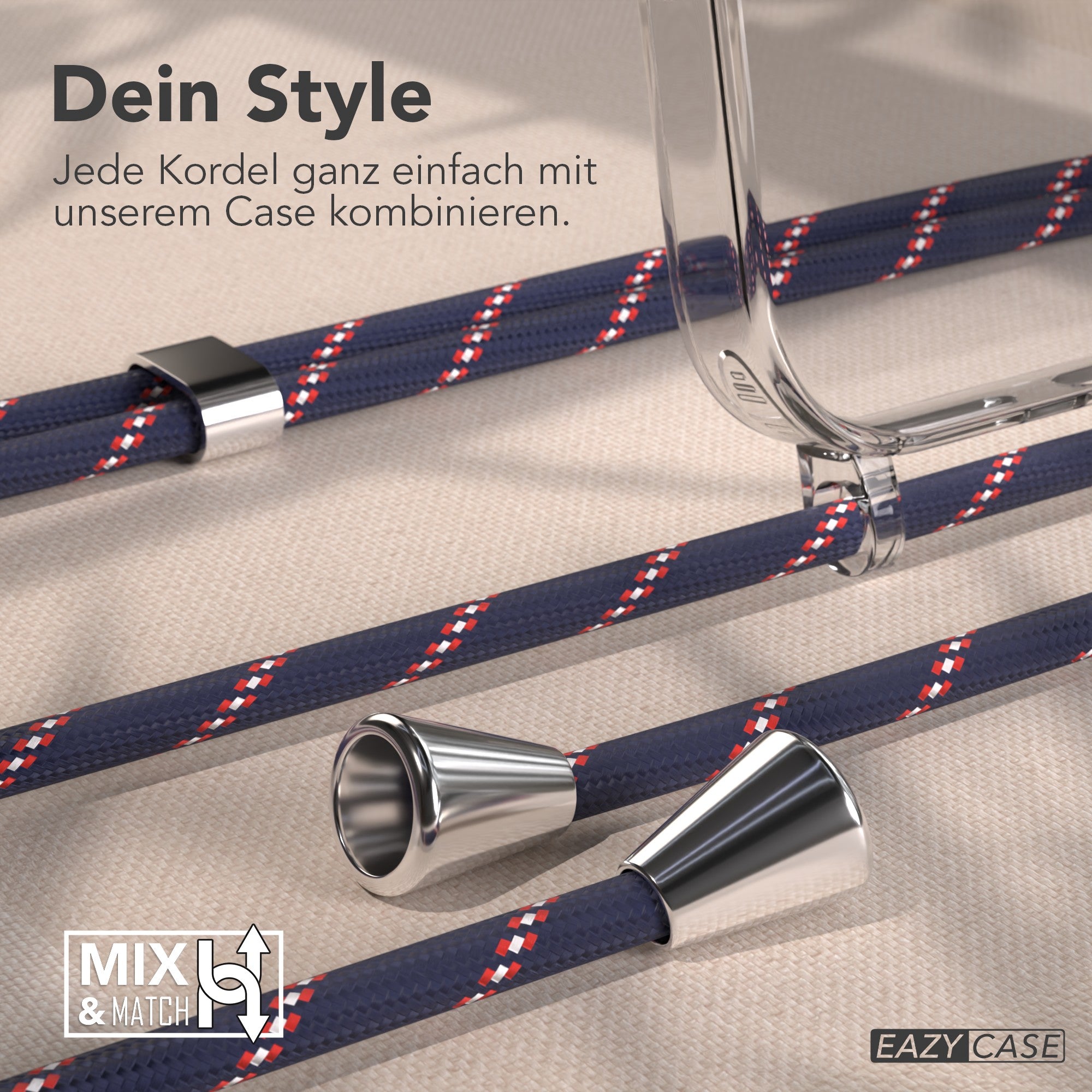 iPhone 17 Pro Max transparente Hülle + Kordel mit MagSafe