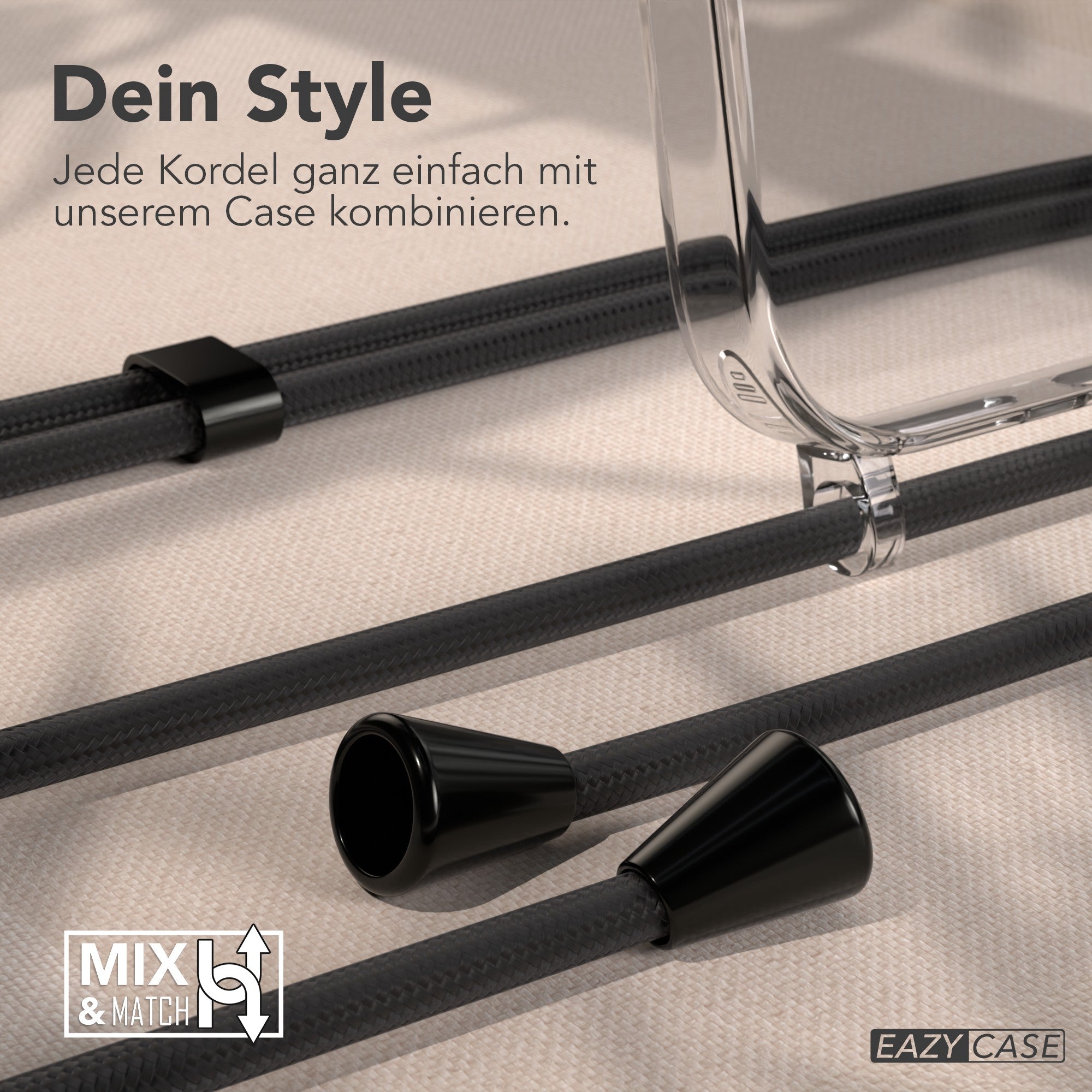 iPhone 17 Pro Max transparente Hülle + Kordel mit MagSafe