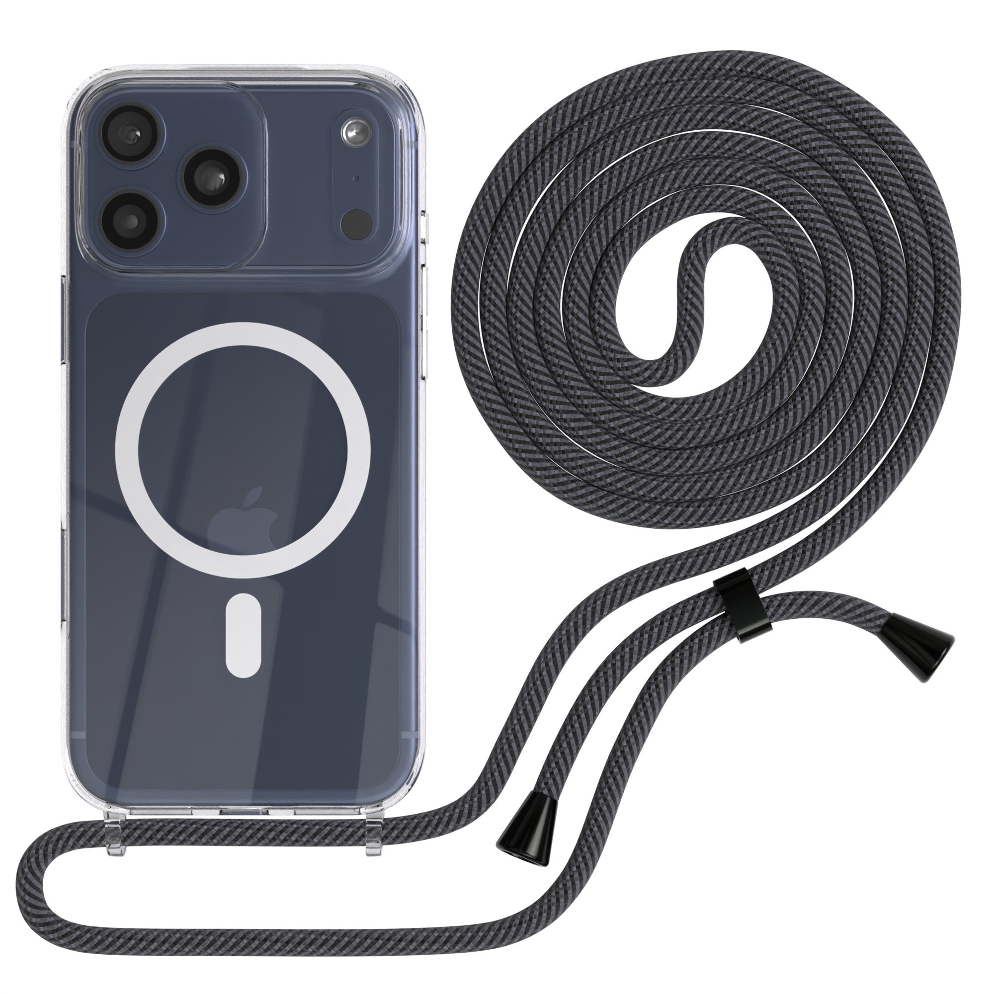 iPhone 17 Pro Max transparente Hülle + Kordel mit MagSafe