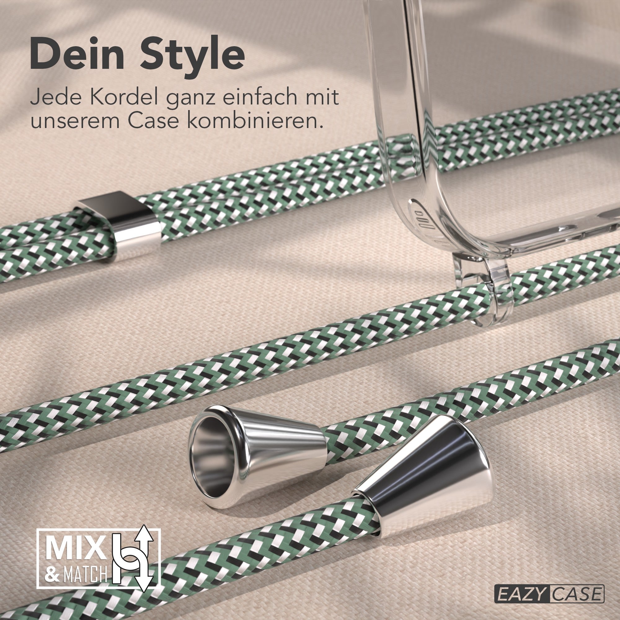 iPhone 17 Pro Max transparente Hülle + Kordel mit MagSafe