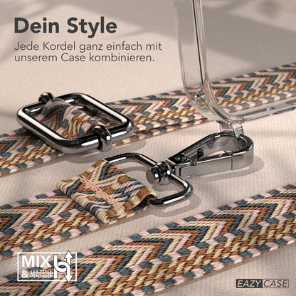 iPhone 17 Pro Max MagSafe Hülle mit verstellbarer Boho Handykette 