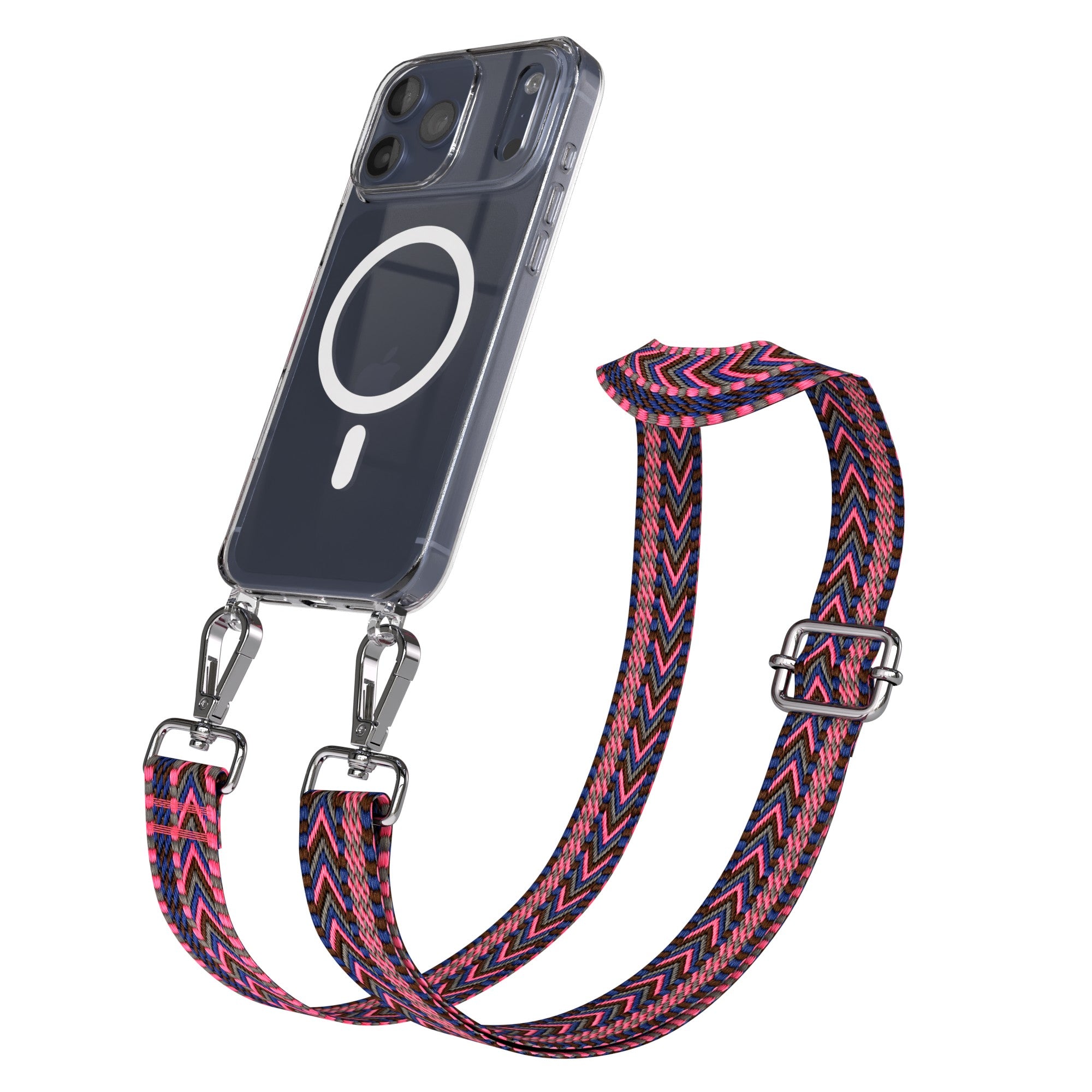 iPhone 17 Pro Max MagSafe Hülle mit verstellbarer Boho Handykette 