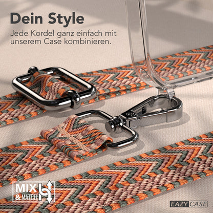 iPhone 17 Pro Max MagSafe Hülle mit verstellbarer Boho Handykette 