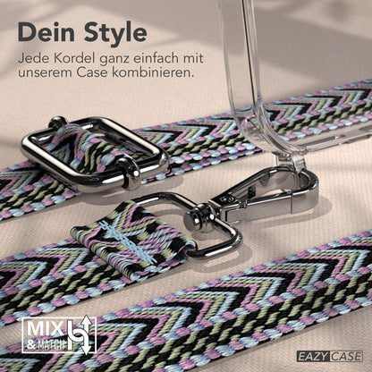 iPhone 17 Pro Max MagSafe Hülle mit verstellbarer Boho Handykette 