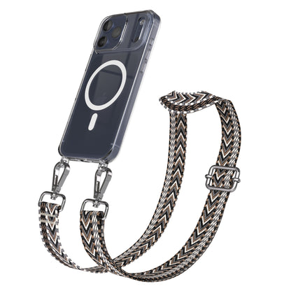 iPhone 17 Pro Max MagSafe Hülle mit verstellbarer Boho Handykette 