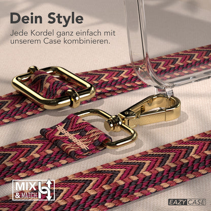 iPhone 17 Pro Max MagSafe Hülle mit verstellbarer Boho Handykette 