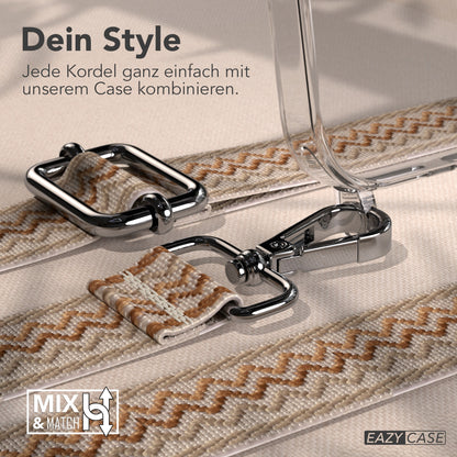 iPhone 17 Pro Max MagSafe Hülle mit verstellbarer Boho Handykette 