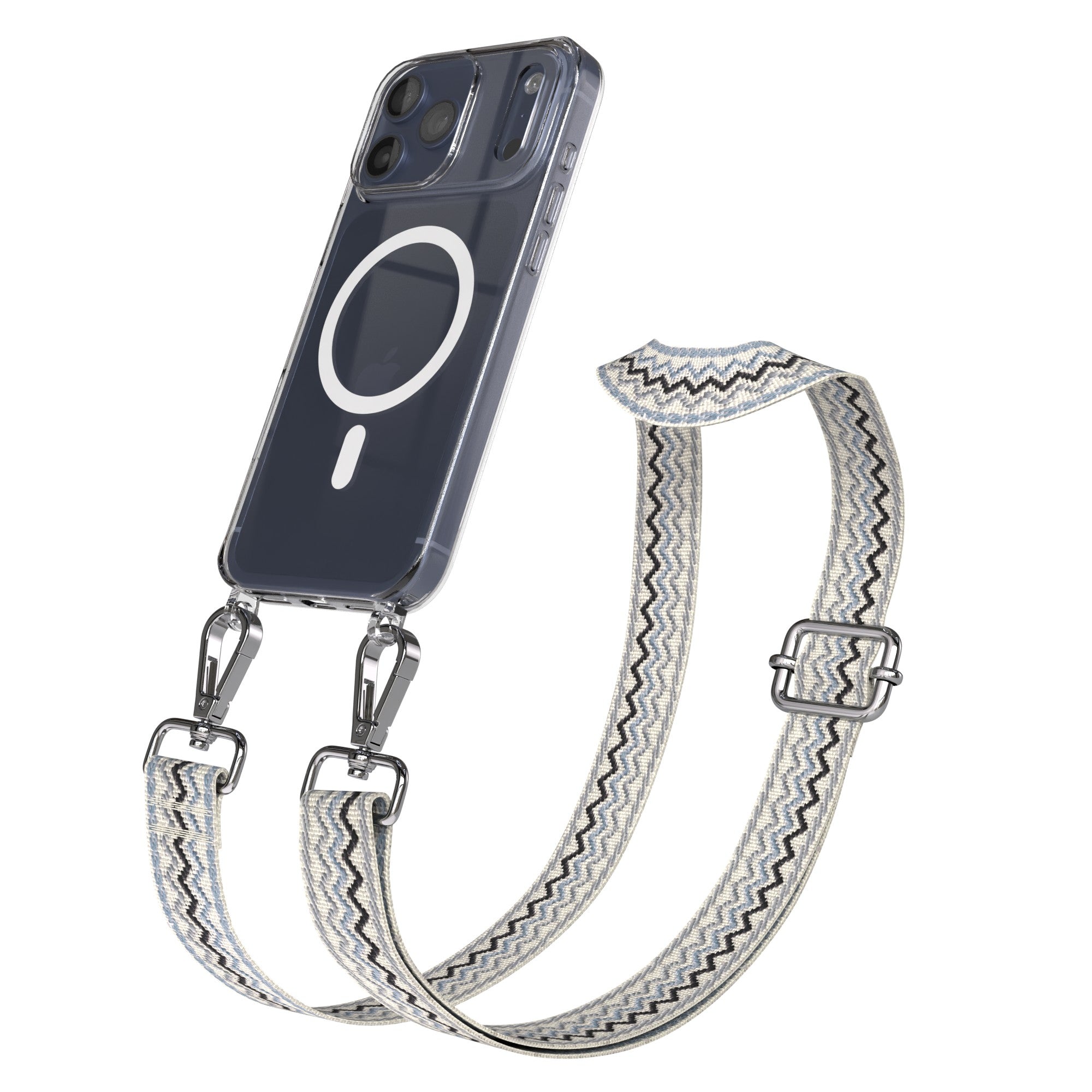 iPhone 17 Pro Max MagSafe Hülle mit verstellbarer Boho Handykette 