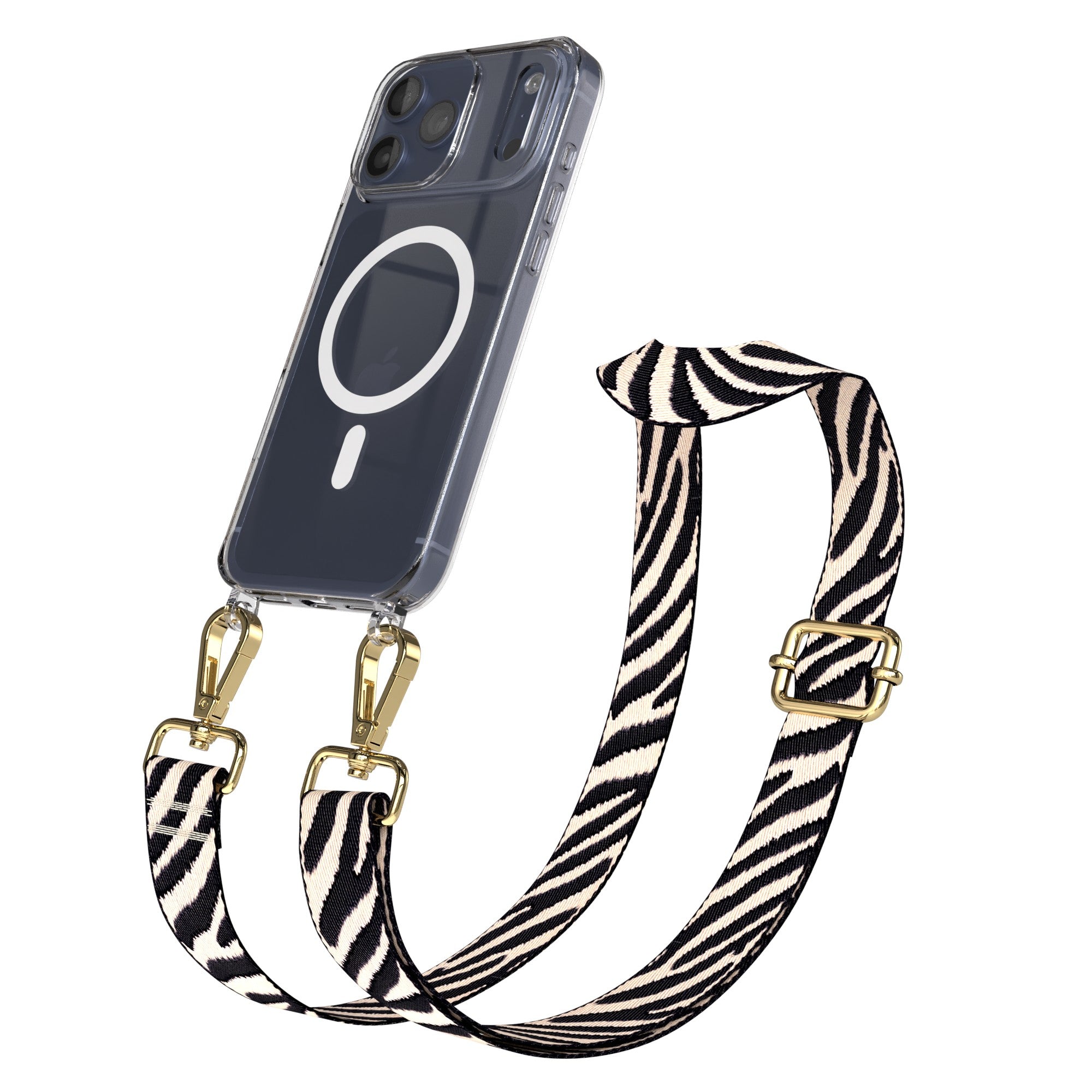 iPhone 17 Pro Max MagSafe Hülle mit verstellbarer Boho Handykette 