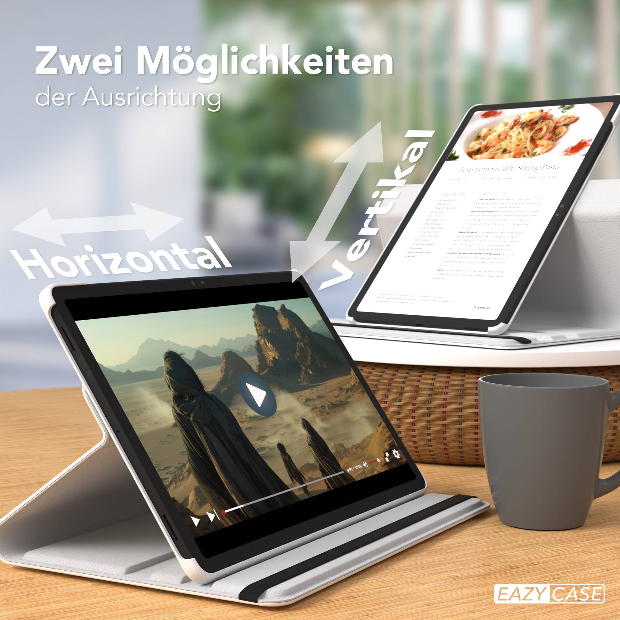 Samsung Galaxy Tab S11 drehbare Tablethülle 360 Grad Rotation Ständerfunktion EAZY CASE 