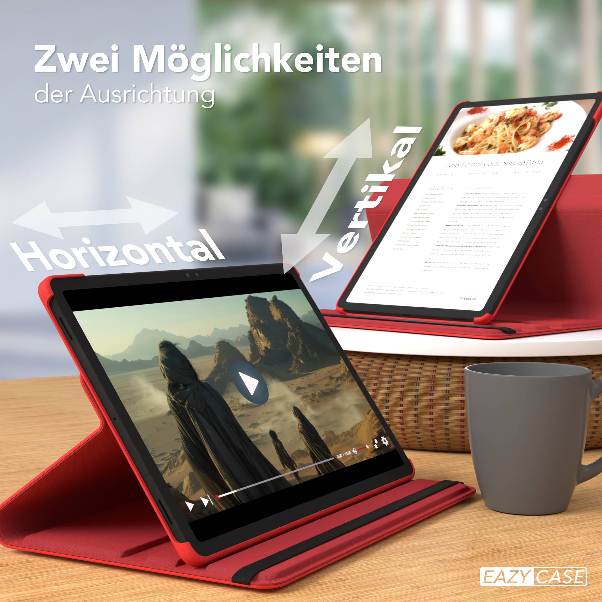 Samsung Galaxy Tab S11 drehbare Tablethülle 360 Grad Rotation Ständerfunktion EAZY CASE 