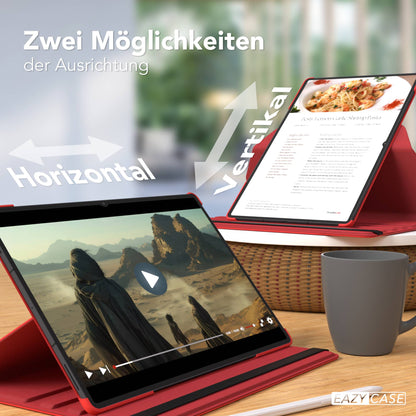 Samsung Galaxy Tab S11 Ultra drehbare Tablethülle 360 Grad Rotation Ständerfunktion 