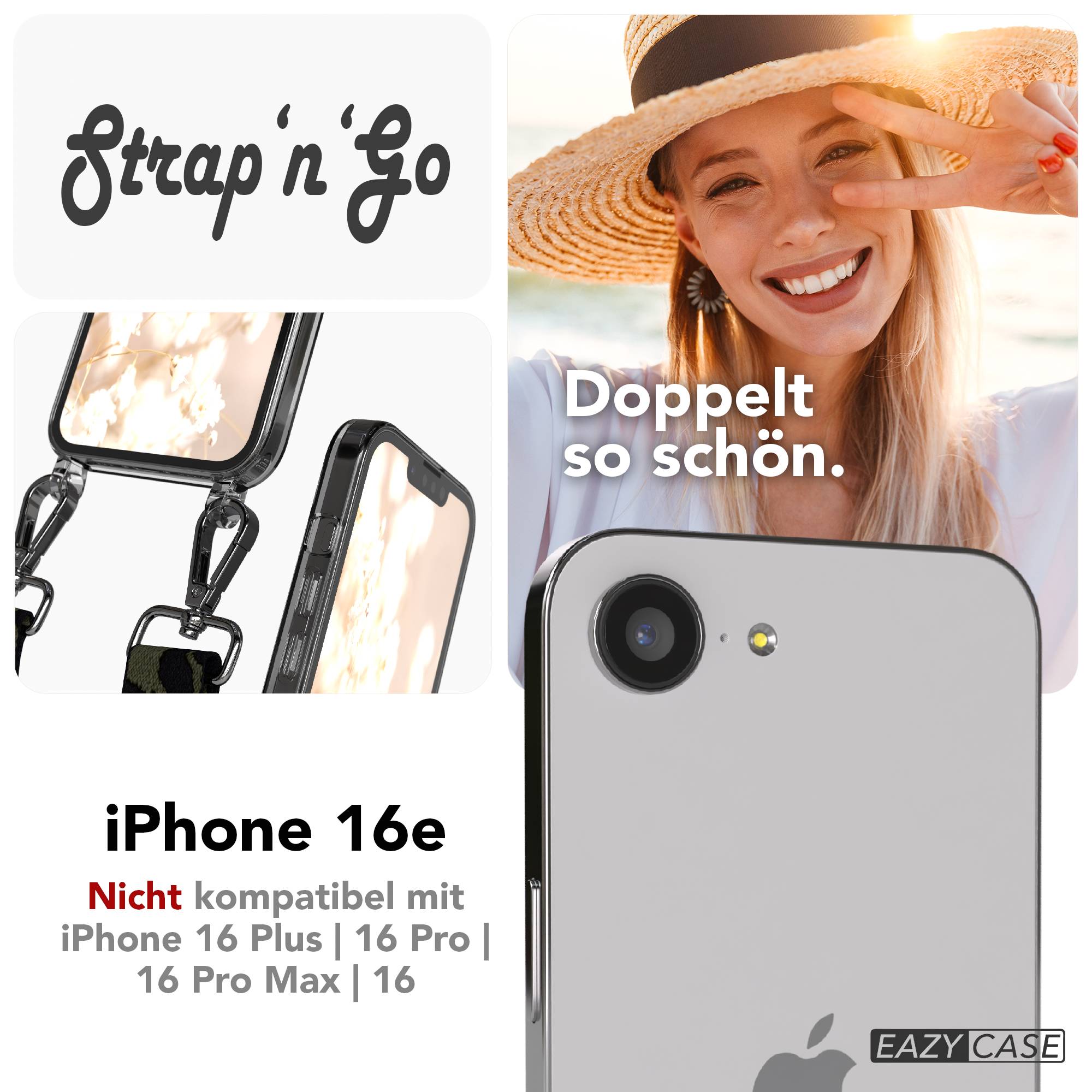 iPhone 16e Handykette mit verstellbarem Boho Band von EAZY CASE 