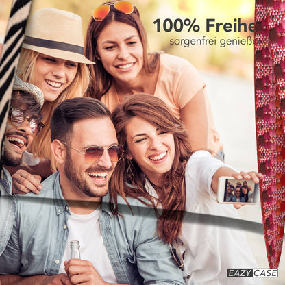 Samsung Galaxy S25 Edge Handykette mit verstellbarem Boho Trageriemen #farbe_beere-metallfarbe-gold
