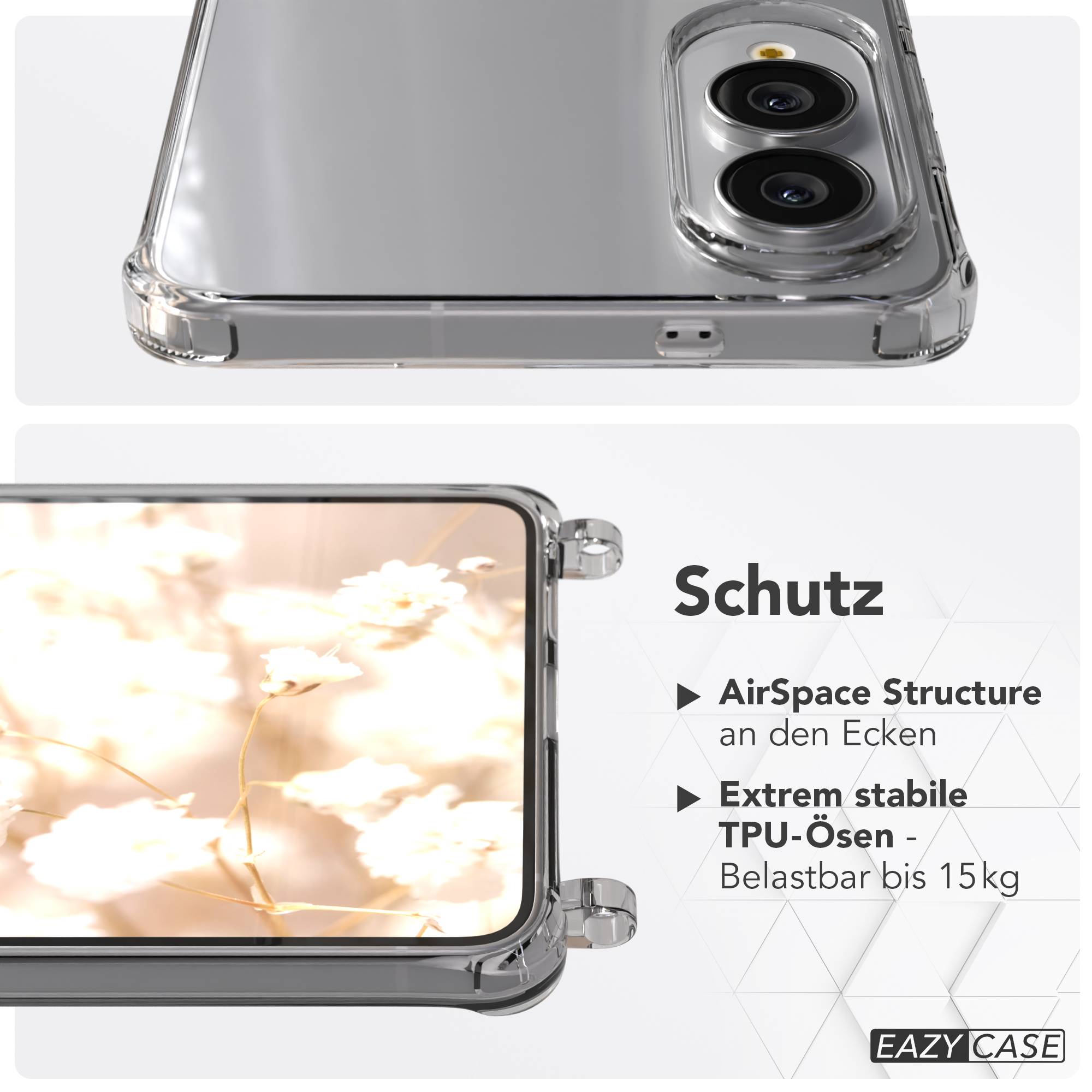 Samsung Galaxy S25 Edge Handykette mit verstellbarem Boho Trageriemen #farbe_dunkelgrun-camouflage-metallfarbe-gold