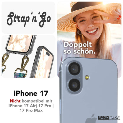 iPhone 17 Handykette mit verstellbarem Boho Band zum Umhängen 