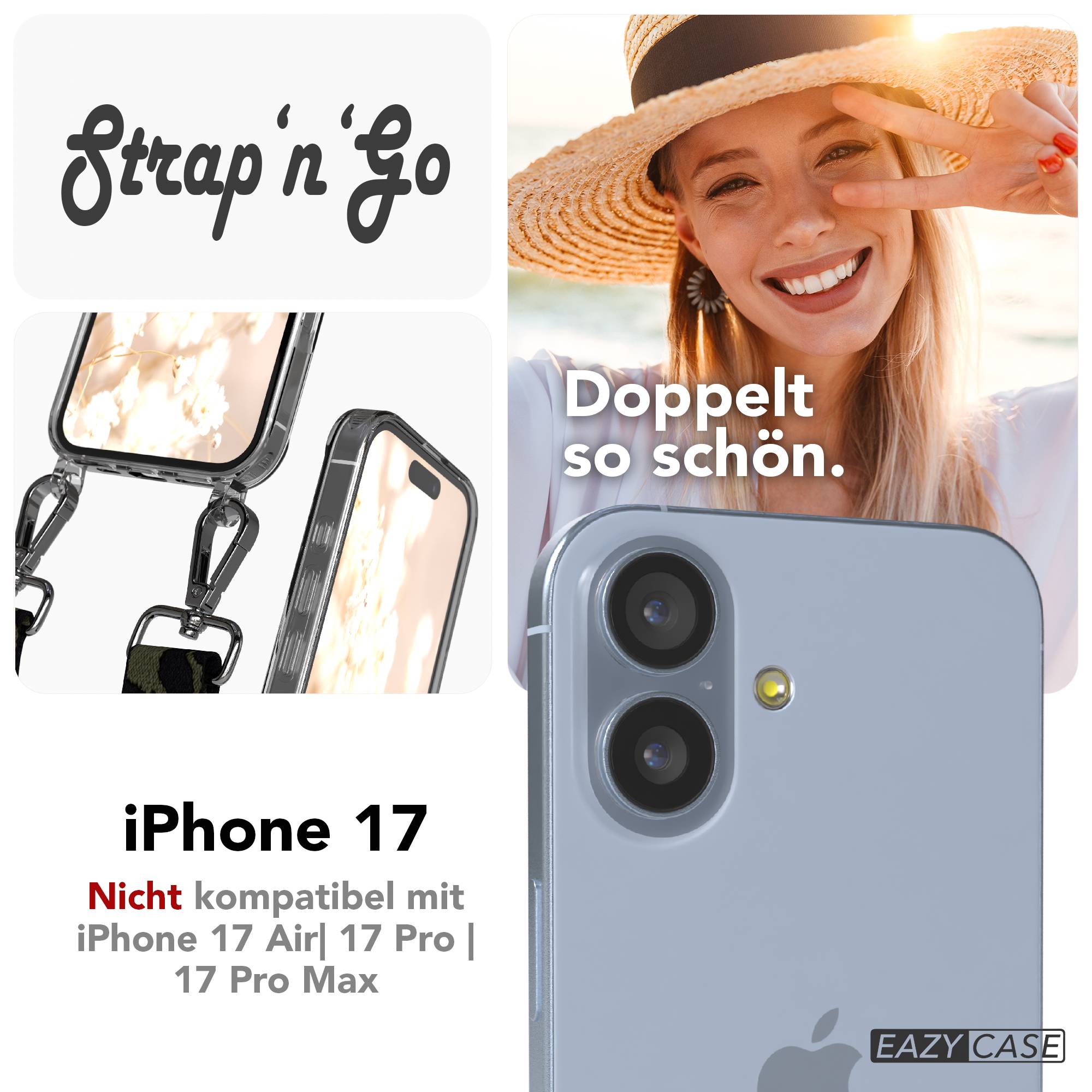 iPhone 17 Handykette mit verstellbarem Boho Band zum Umhängen 