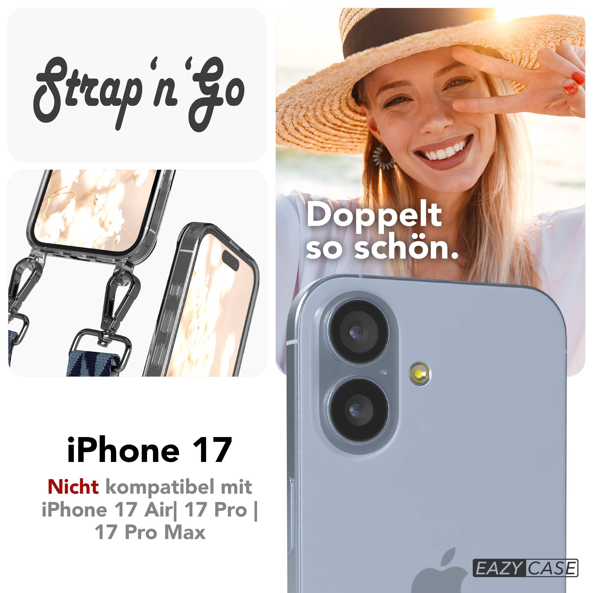 iPhone 17 Handykette mit verstellbarem Boho Band zum Umhängen 