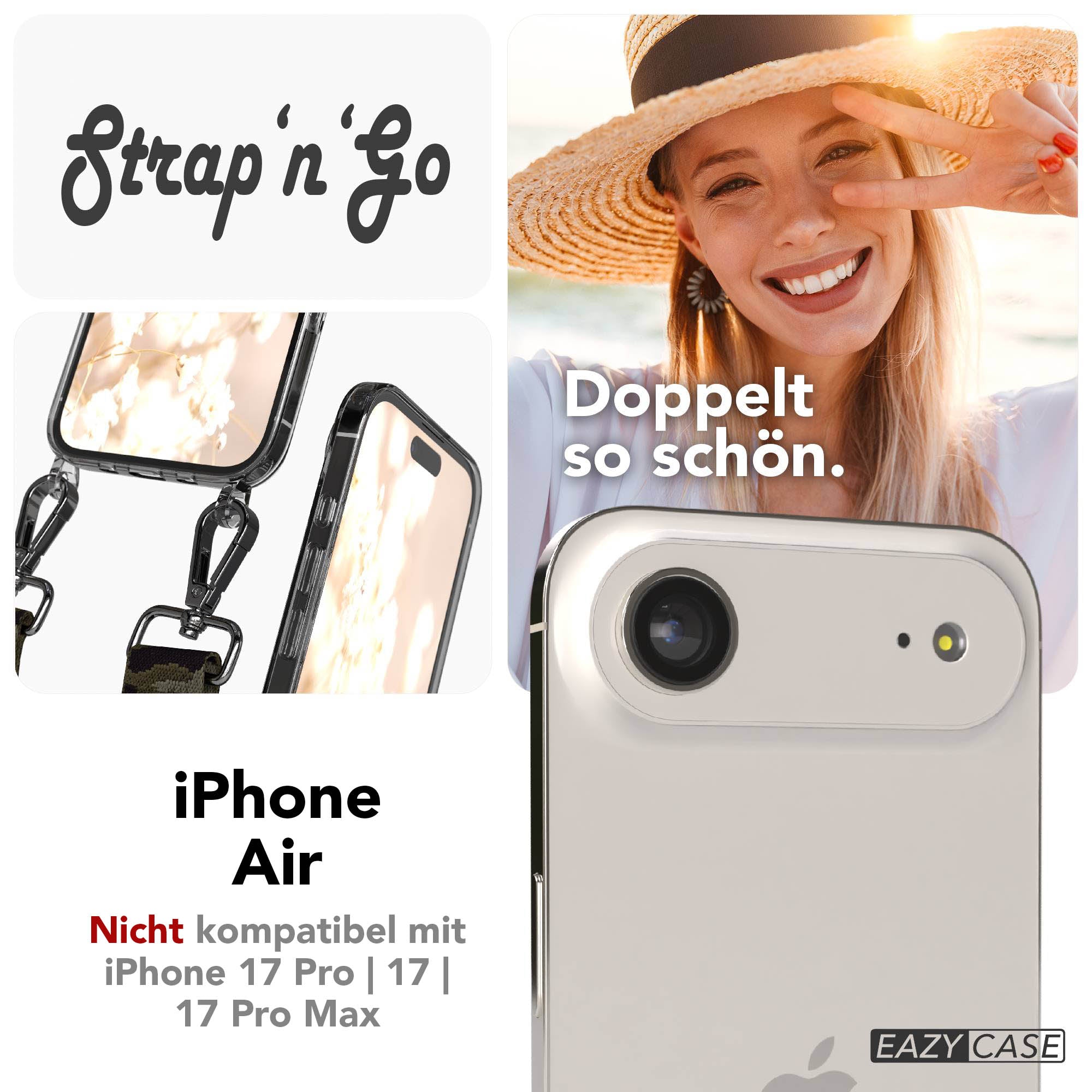 iPhone Air Handykette mit Boho Band verstellbar EAZY CASE 