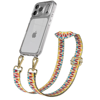 iPhone 17 Pro Handykette mit Boho Band verstellbar 