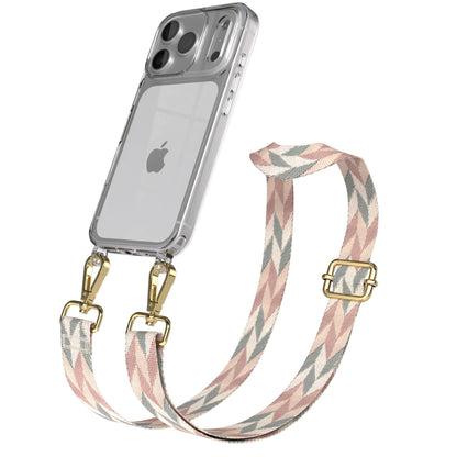 iPhone 17 Pro Handykette mit Boho Band verstellbar 