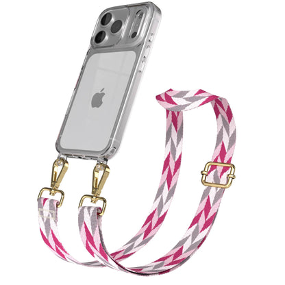 iPhone 17 Pro Handykette mit Boho Band verstellbar 