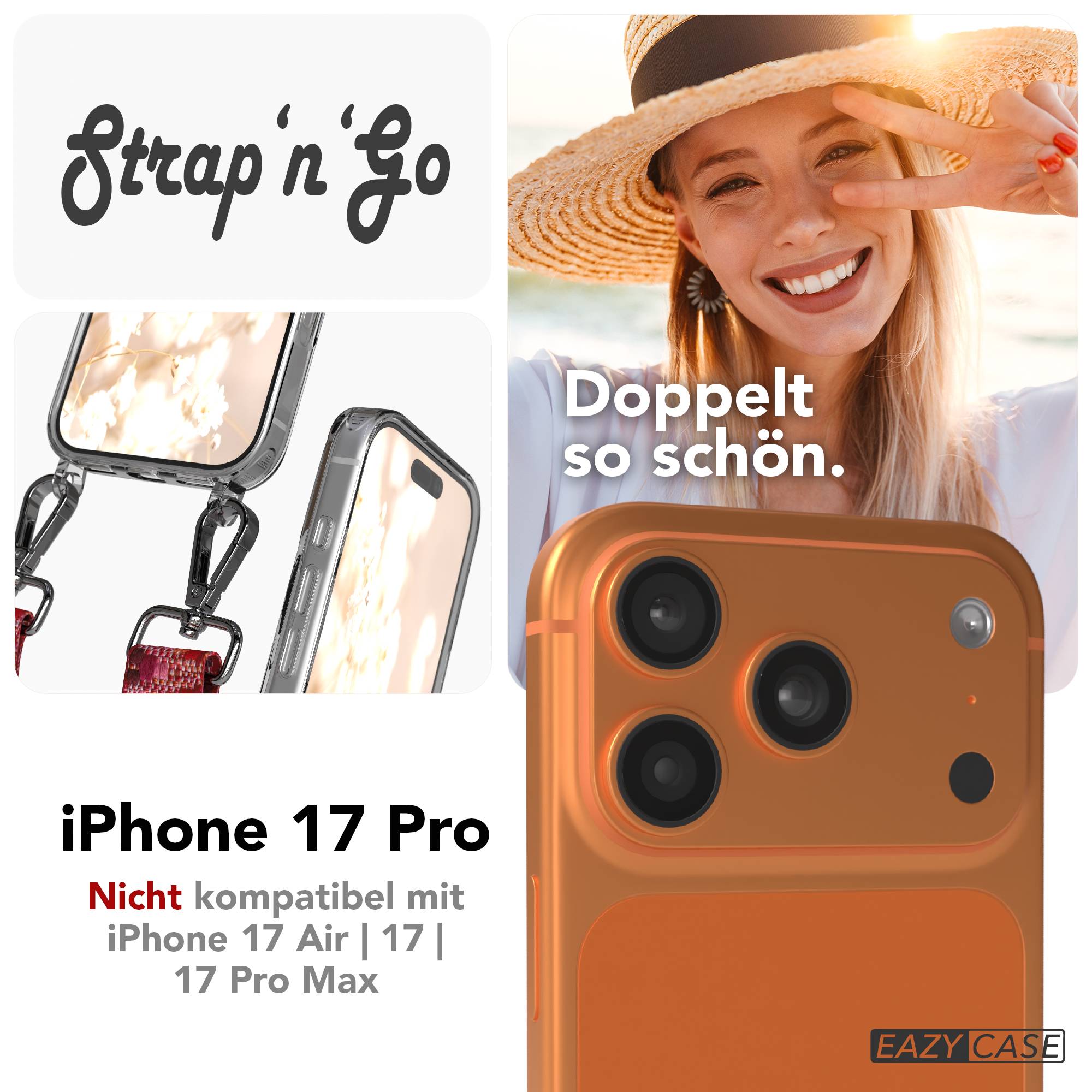 iPhone 17 Pro Handykette mit Boho Band verstellbar 