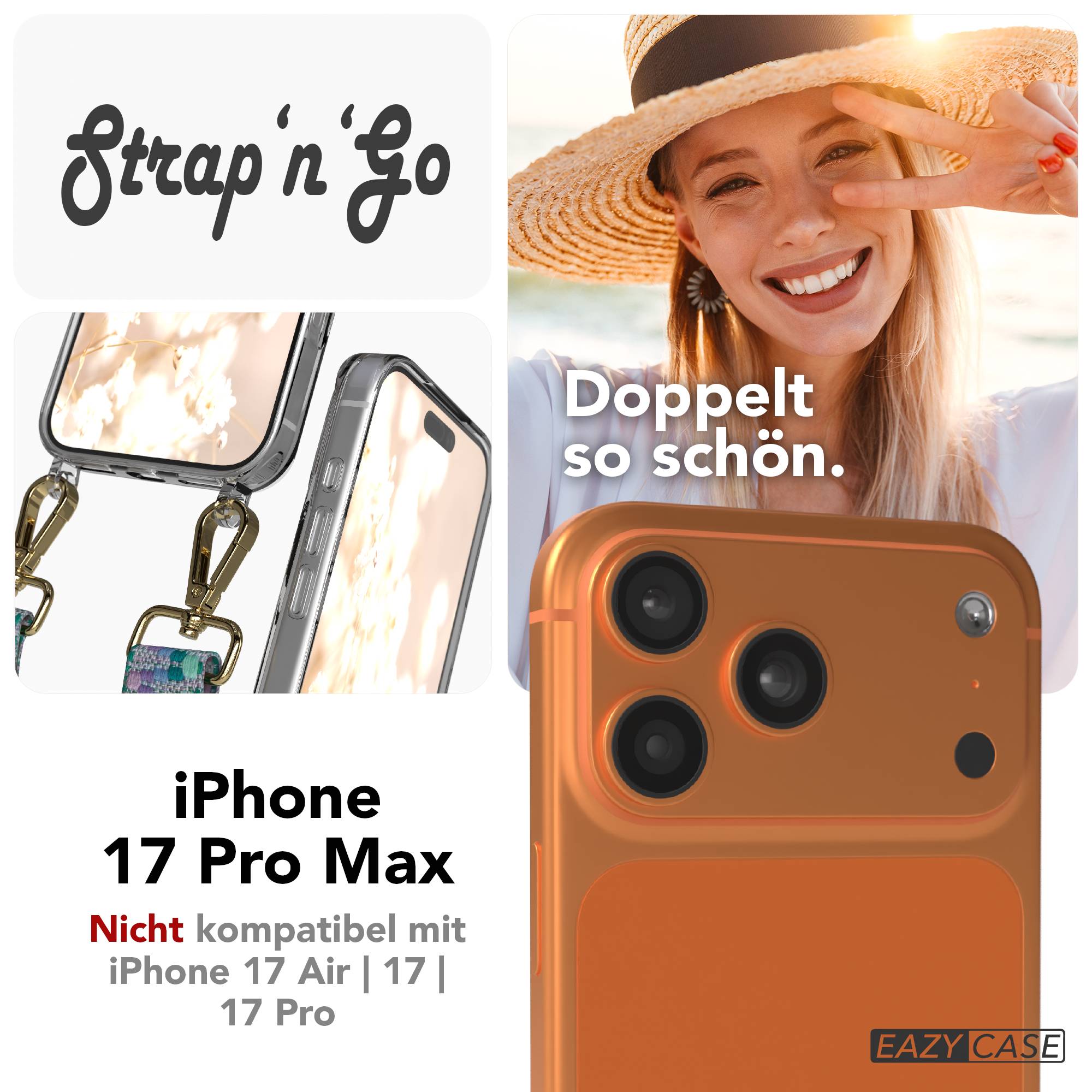 iPhone 17 Pro Max Handykette mit Boho Band verstellbar EAZY CASE 