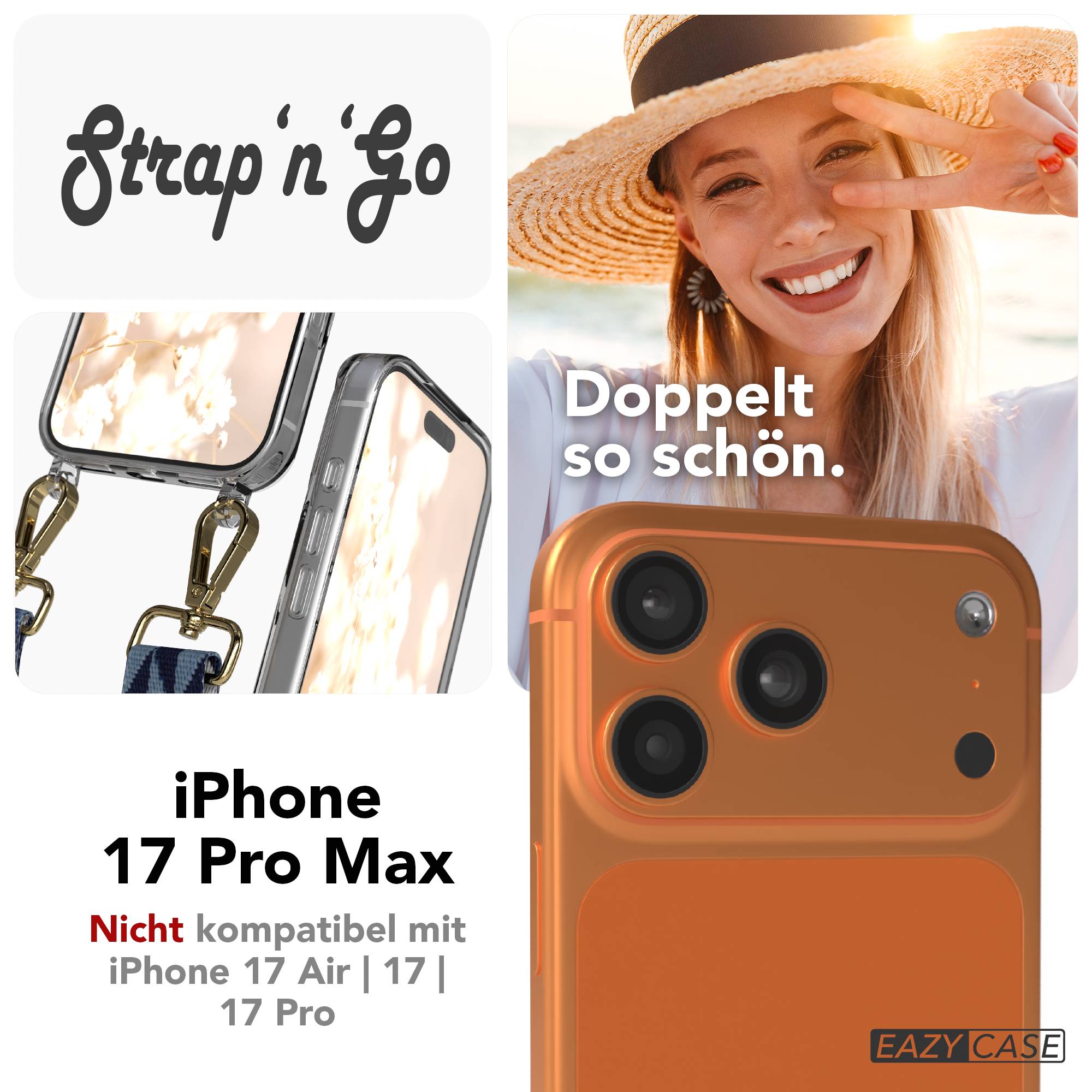 iPhone 17 Pro Max Handykette mit Boho Band verstellbar EAZY CASE 