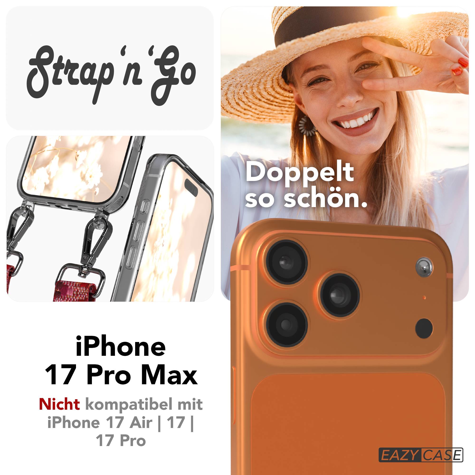 iPhone 17 Pro Max Handykette mit Boho Band verstellbar EAZY CASE 