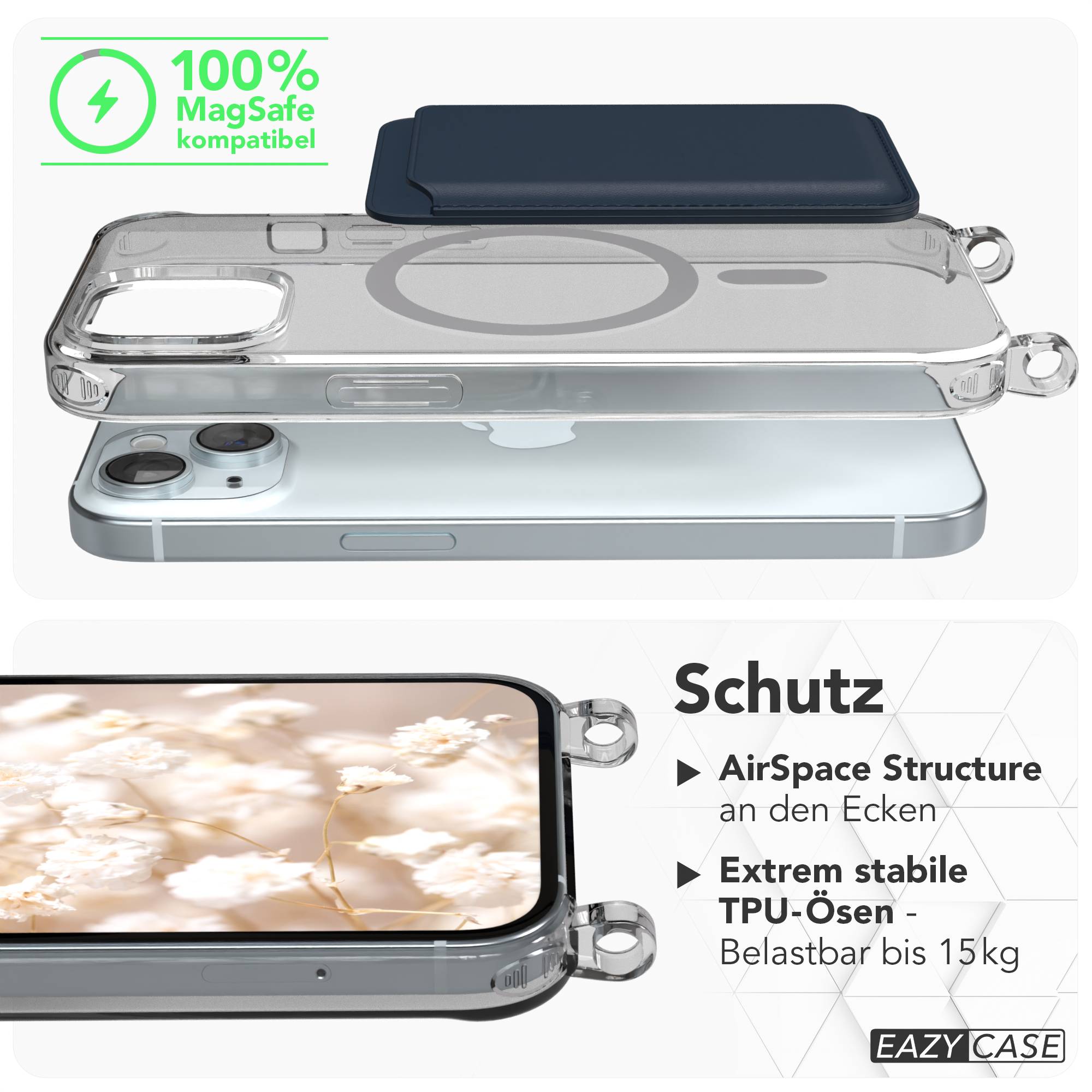 iPhone 15 MagSafe Handykette mit Boho Band von EAZY CASE 